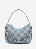 Sac à Bandoulière Motif de Carreaux à Chaîne en Vichy
