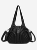 Sac à Bandoulière Rétro Zippé avec Multi-Poches