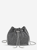 Sac à Bandoulière Seau Chaîne en Métal avec Strass