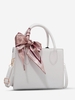 Sac à Bandoulière Zippé Echarpe en Couleur Unie