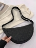 Sac à Bandoulière Zippé en Canevas avec Grande Capacité