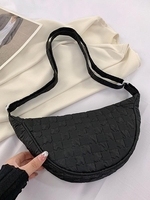 Sac à Bandoulière Zippé en Canevas avec Grande Capacité
