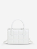 Sac à Bandoulière Zippé en Couleur Unie avec Fausse Perle