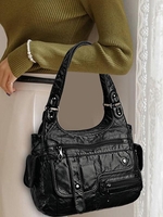 Sac à Bandoulière Zippé Gaufré