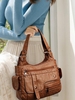 Sac à Bandoulière Zippé Gaufré