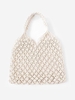 Sac de Plage Ajouré Tressé Au Crochet en Paille