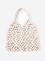 Sac de Plage Ajouré Tressé Au Crochet en Paille