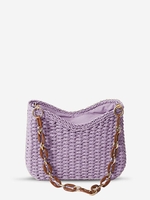 Sac Fourre-tout de Plage Tressé Coloré en Paille
