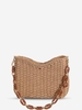 Sac Fourre-tout de Plage Tressé Coloré en Paille