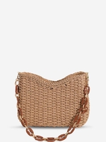 Sac Fourre-tout de Plage Tressé Coloré en Paille