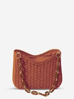 Sac Fourre-tout de Plage Tressé Coloré en Paille