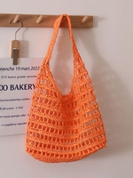Sac Fourre-Tout Epaule en Paille pour Plage Vacances