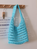 Sac Fourre-Tout Epaule en Paille pour Plage Vacances