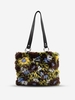 Sac Fourre-tout Fourré avec Motif en Fausse Fourrure