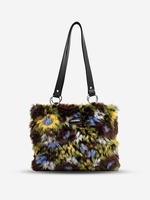 Sac Fourre-tout Fourré avec Motif en Fausse Fourrure