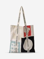Sac Fourre-tout Jointif Motif de Fleur Lettre à Pois