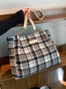 Sac Fourre-tout Lettre Patch en Tweed