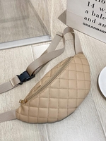 Sac Poitrine Motif de Losange Surpiqûres