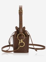 Sac Seau Carré Embelli de Métal à Cordon