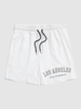 Short à Cordon à Imprimé Lettres LOS ANGELES L Blanc