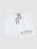 Short à Cordon à Imprimé Lettres LOS ANGELES L Blanc