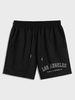 Short à Cordon à Imprimé Lettres LOS ANGELES Xl Noir