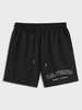 Short à Imprimé California à Cordon de Serrage avec Poche M Noir