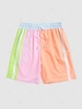 Short Bermudas en Blocs de Couleurs avec Poches à Cordon 2xl Saumon léger