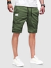 Short Bermudas en Couleur Unie à Cordon avec Multi-Poches M Vert profond