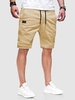 Short Bermudas en Couleur Unie à Cordon avec Multi-Poches S Deep yellow
