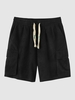 Short Cargo avec Multi-Poches Design en Velours Côtelé L Noir