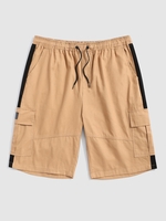 Short Cargo Contrasté avec Poche à Cordon Xl Café lumière