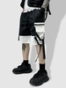 Short Cargo en Blocs de Couleurs à Cordon S Noir