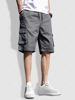 Short Cargo Multiples Poches avec Glissière M Ardoise grise claire