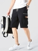Short Cargo Zippé avec Multi-Poches Design à Cordon L Noir