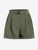 Short Ceinturé Boutonné Ceinturé avec Poche à Jambe Large M Vert