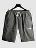 Short Cousu avec Poche à Cordon L Gris foncé