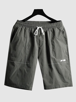 Short Cousu avec Poche à Cordon L Gris foncé