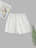 Short Couvert en Couleur Unie en Résille S Blanc