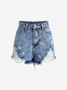Short Déchiré Coupé en Denim S Bleu