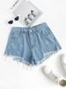 Short Déchiré Effrangé en Denim M Bleu