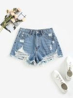 Short Déchiré en Jean L Bleu