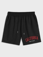 Short Décontracté à Imprimé CALIFORNIA à Cordon S Noir