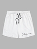 Short Décontracté à Imprimé Lettre California Xl Blanc