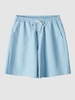Short Décontracté avec Poches Obliques et Cordon de Serrage M Bleu clair