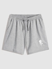Short Décontracté Motif de Rose à Cordon L Gris clair