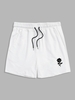 Short Décontracté Motif de Rose à Cordon Xl Blanc
