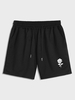 Short Décontracté Motif de Rose à Cordon Xl Noir