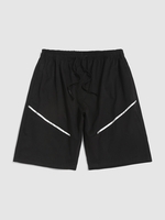 Short Décontracté Métallisé Rayé à Condon Xl Noir