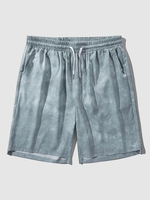 Short Décontracté Teinté avec Poches à Cordon S Gris foncé